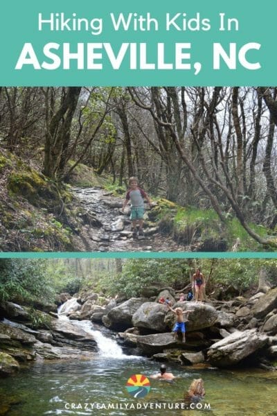 Check out these awesome kid friendly hikes near Asheville!, North Carolina. Rock slides, cliff jumping and the best hiking options for kids!