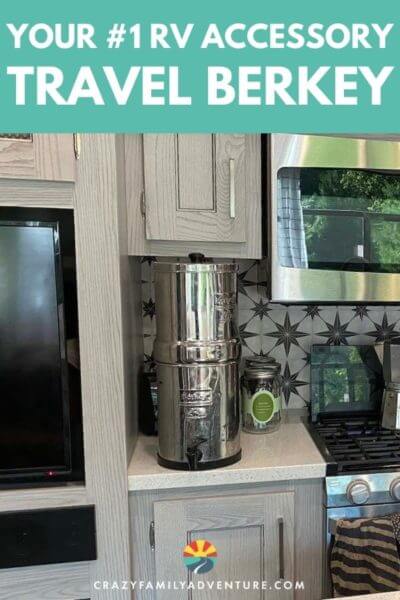 Your number 1 RV accessory is your Travel Berkey! Have amazing water no matter where you park your RV. We have been using a Berkey for over 6 years in our RV and we couldn't travel without it!! 