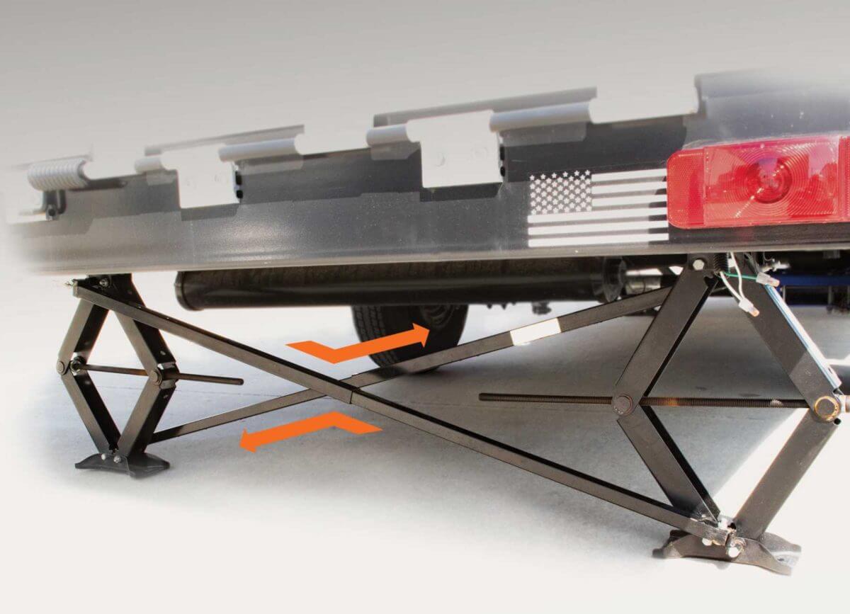 MORryde's Scissor Jack Stabilizer easily attaches to any scissor jack and provides excellent side to side stabilization