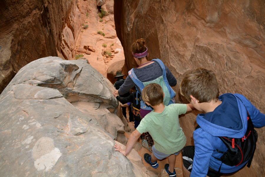 Hiking Fiery Furnace in Arches