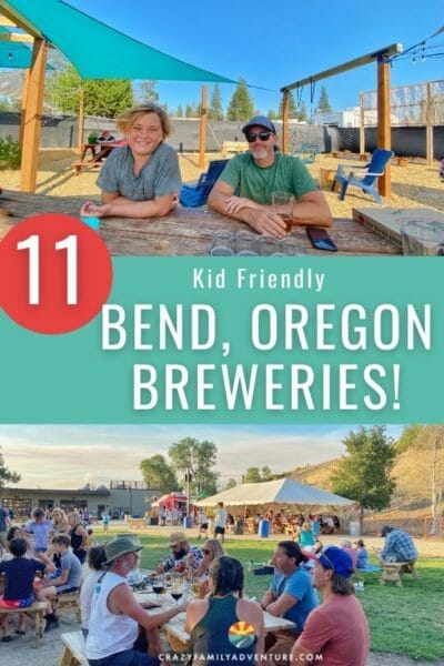 11 kid friendly Bend, Oregon Breweries to check out with your family! Beer, cider and food! We have you covered.