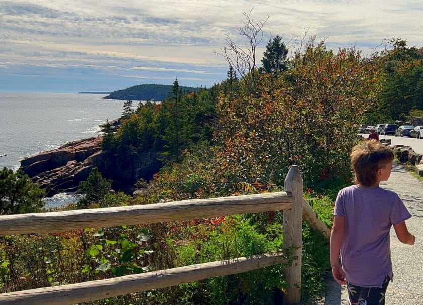 Walking on the Ocean Path Trail