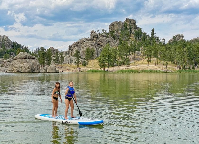 Paddle boarding at Sylvan Lake 