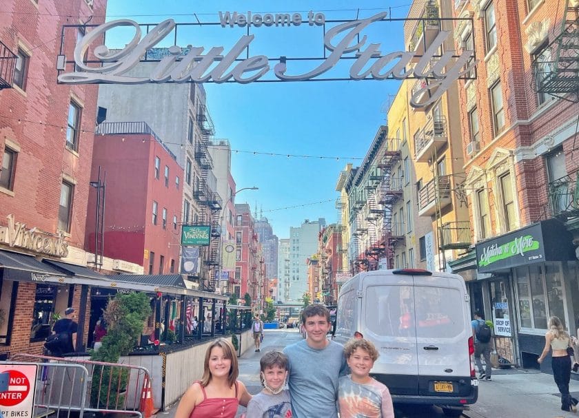 Little Italy while visiting New York City With Kids