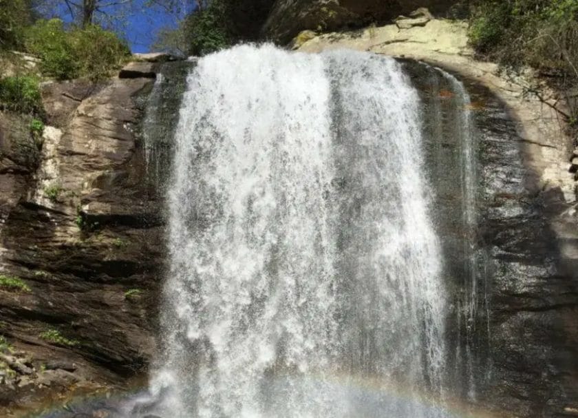 Looking Glass falls kid friendly hikes near Asheville