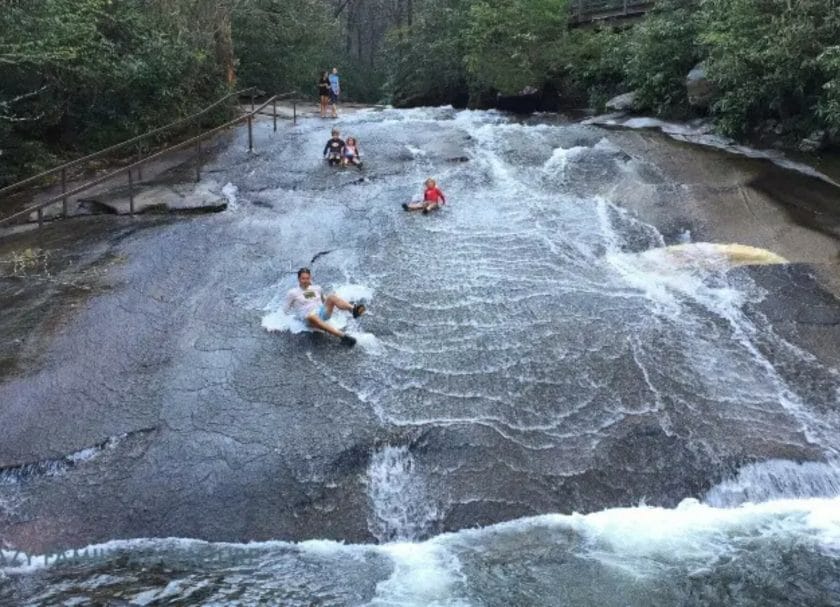 Sliding Rock kid friendly hikes near Asheville