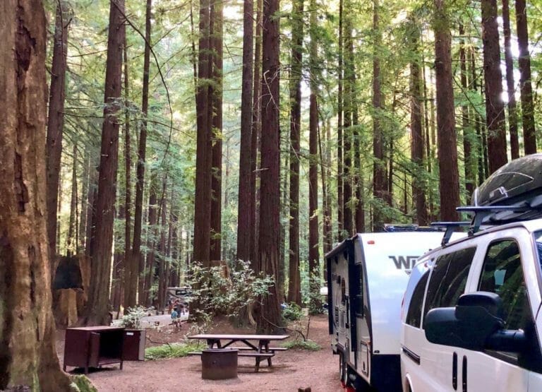 RV Itinerary West Coast redwoods state park camping