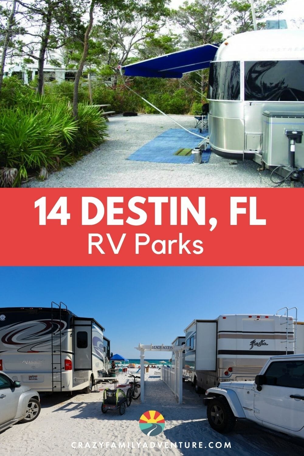 There are many RV parks in Destin Florida making it easy to find the perfect campsite for your RV and your family.