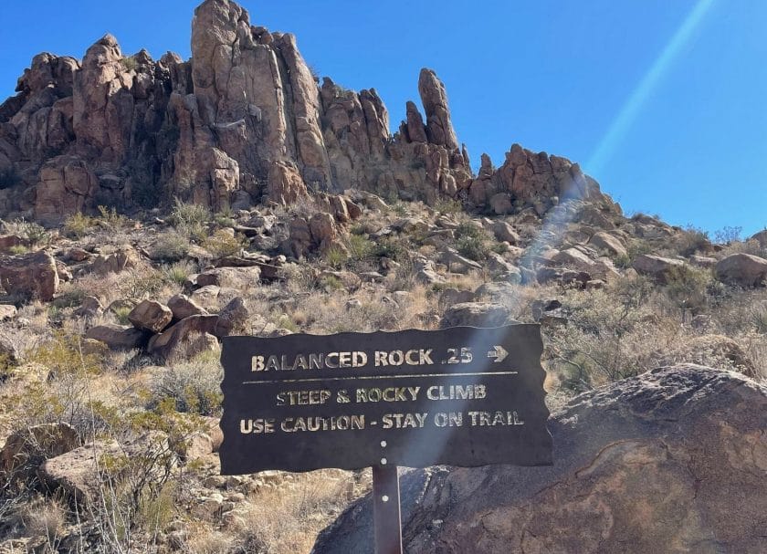 balanced rock sign things to do in big bend national park