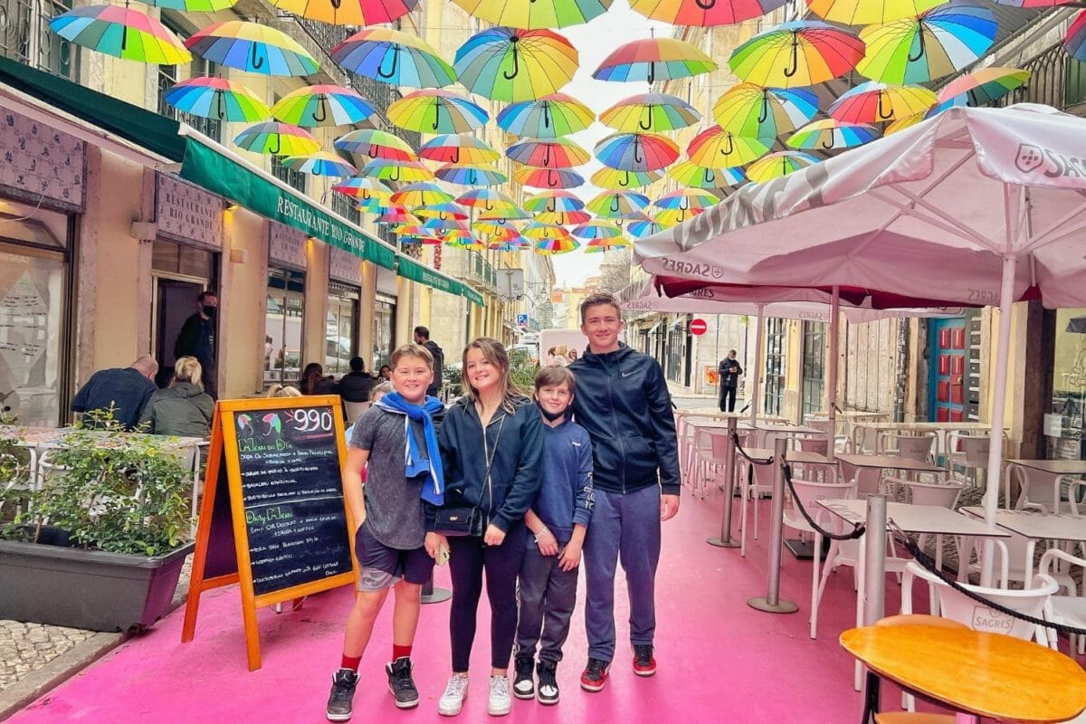 Pink Street In Lisbon