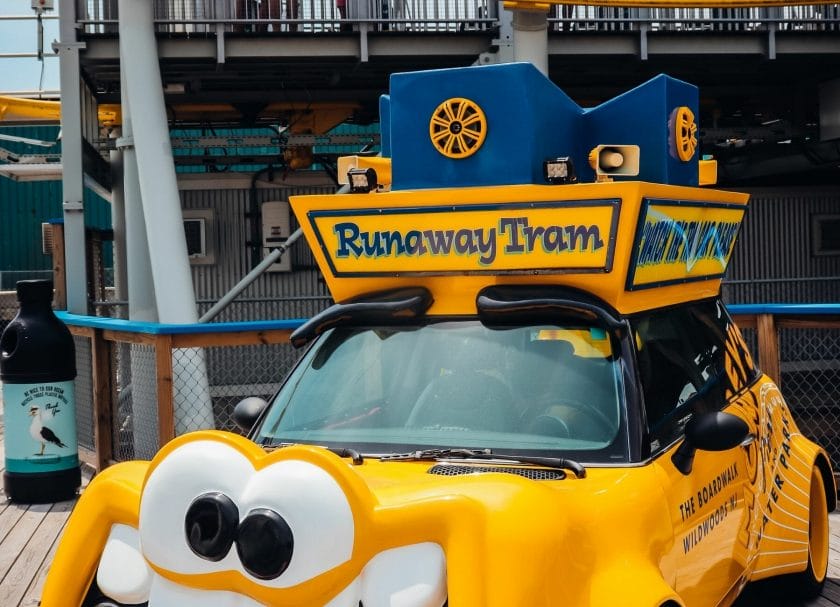 Runaway Tram Car Moreys Pier NJ