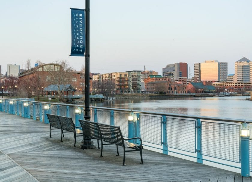 The boardwalk in Wilmington , DE, east coast road trip