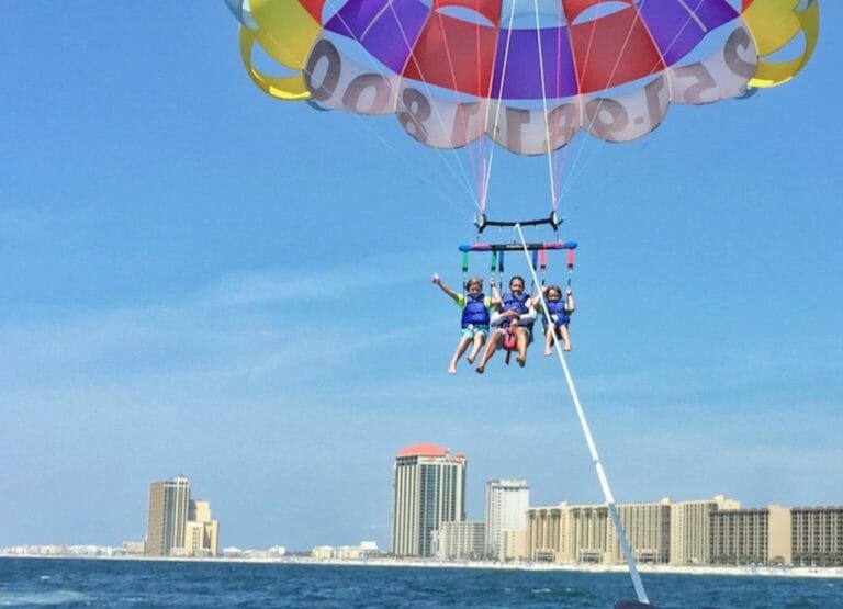 Parasailing along the coast of Gulf Shores Alabama!