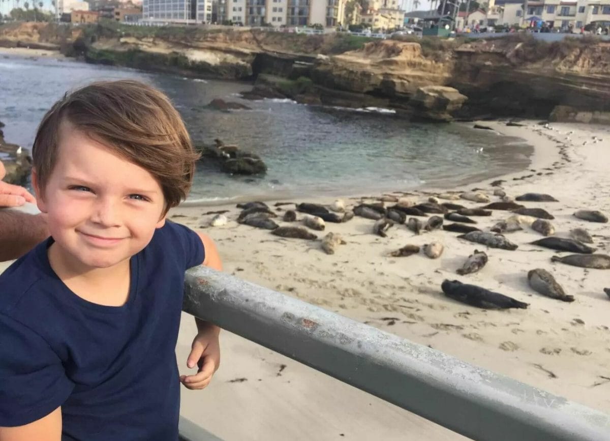 Kid at the beach, La Jolla Day Trip From San Diego