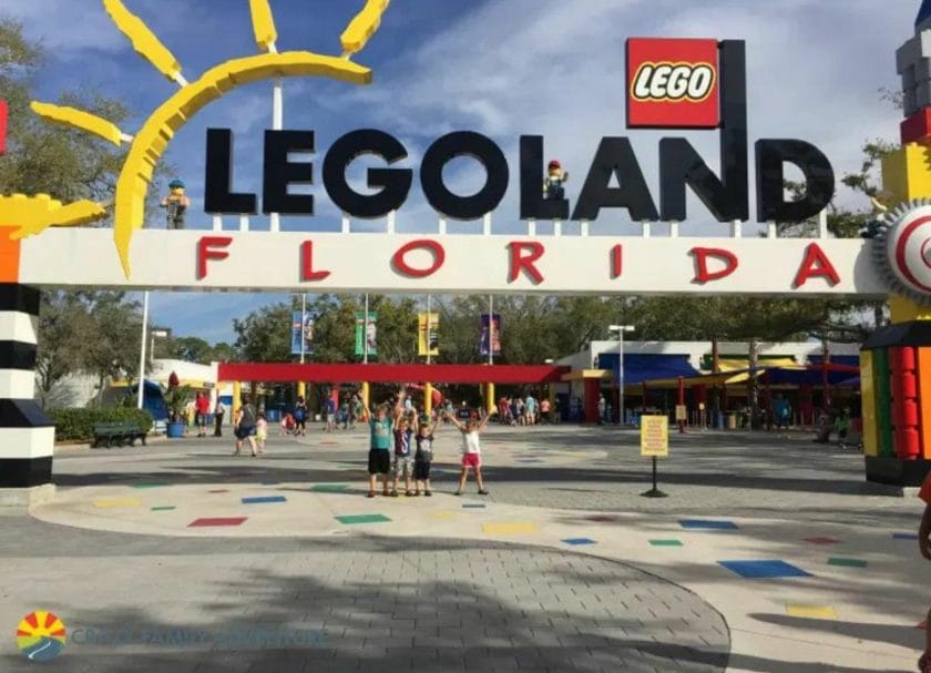 Shows the entrance to Legoland Florida, Things to do in Orlando
