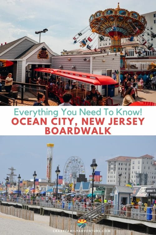 Ocean City New Jersey Boardwalk is a summer destination with surf shops, amusement park rides, ice cream, music, art galleries, and more!