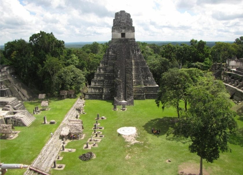 Shows the main Mayan temple at Tikal National Park, things to do in Guatemala