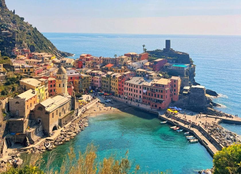 Vernazza from the hiking trail