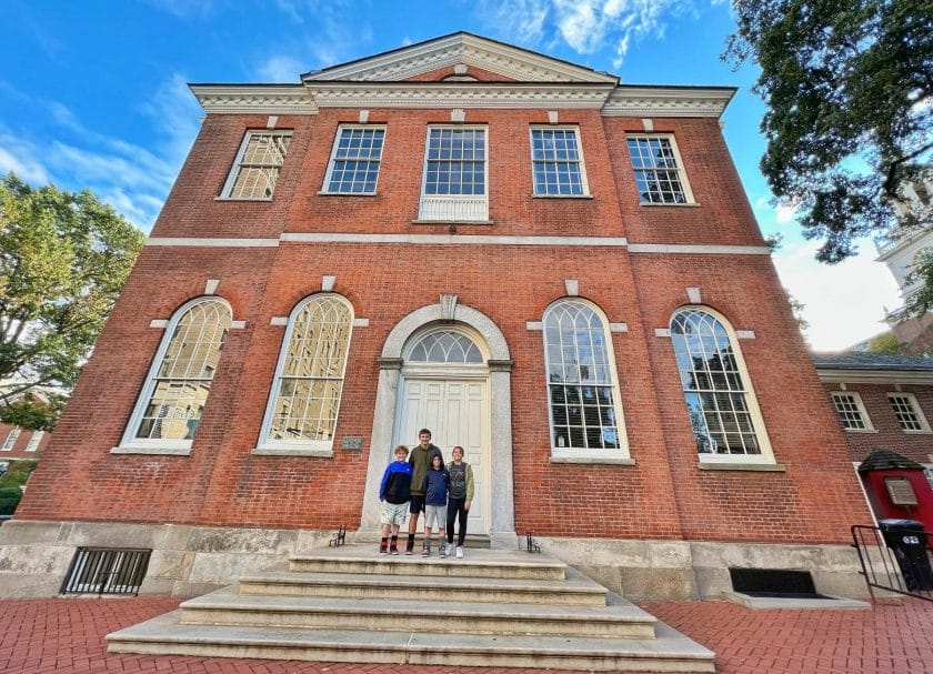 Standing Outside of City Hall, things to do in Philadelphia with kids