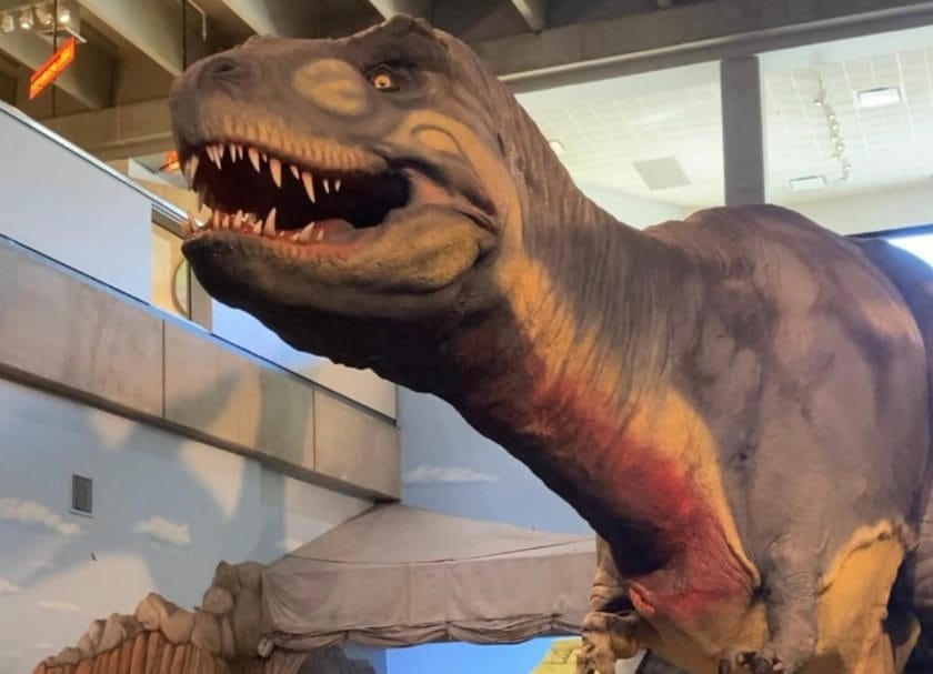 Giant animatronic dinosaur at St. Louis Science Center, Things to do in St Louis