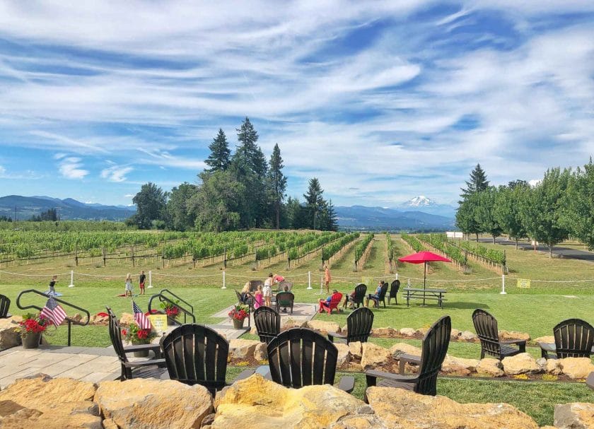 Winery stop on the Hood River fruit loop trail.