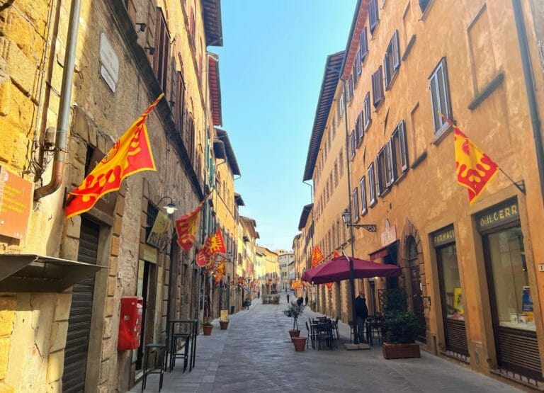 Streets of Volterra in Tuscany Italy