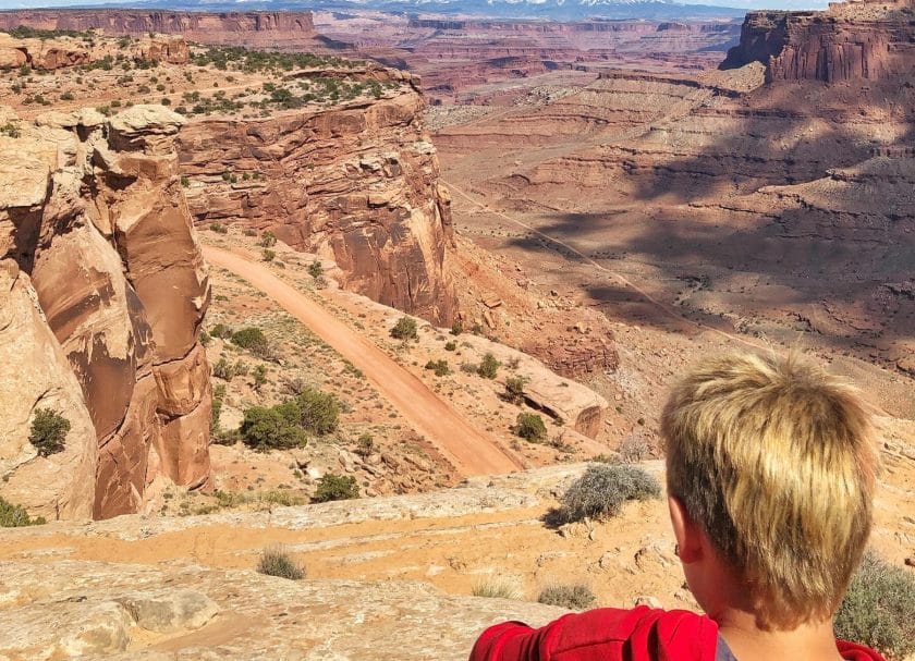 Shafer Canyon Overlook, best hikes in Canyonlands National Park