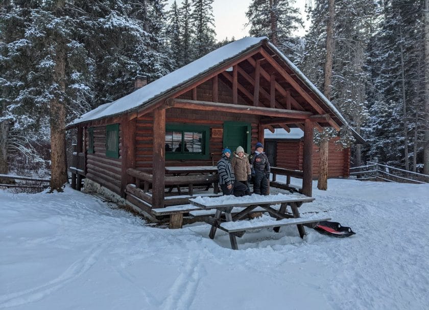 Forest service cabin, Yellowstone in the Winter