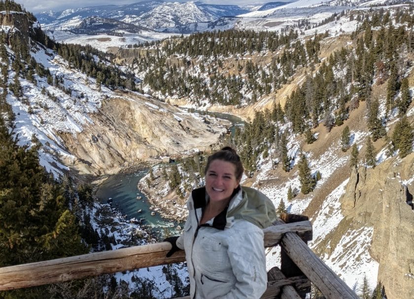 Tower Falls Ski Overlook, Yellowstone in Winter