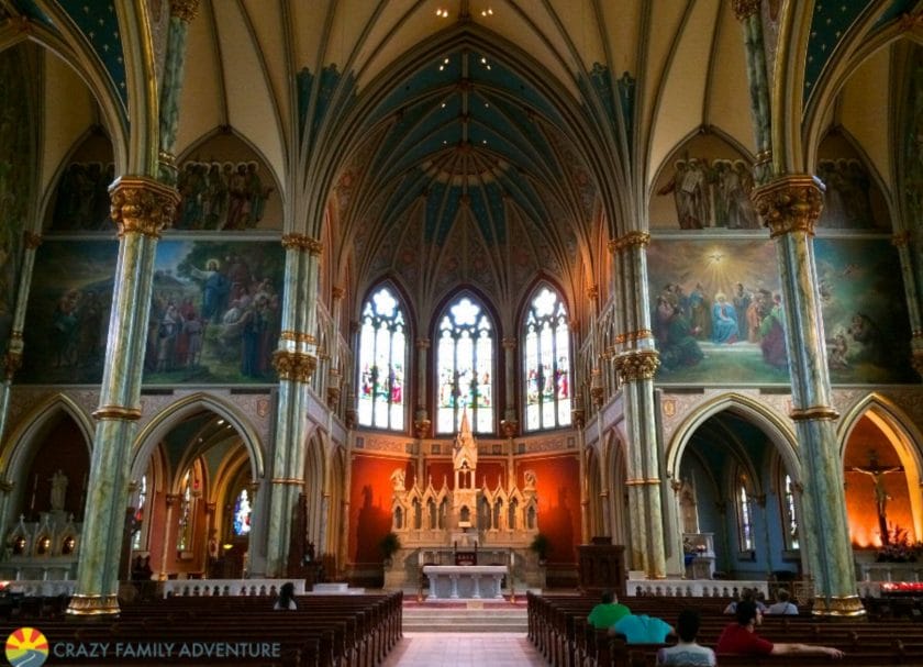 The cathedral is a quick stop on the list of things to do with kids in Savannah Georgia 