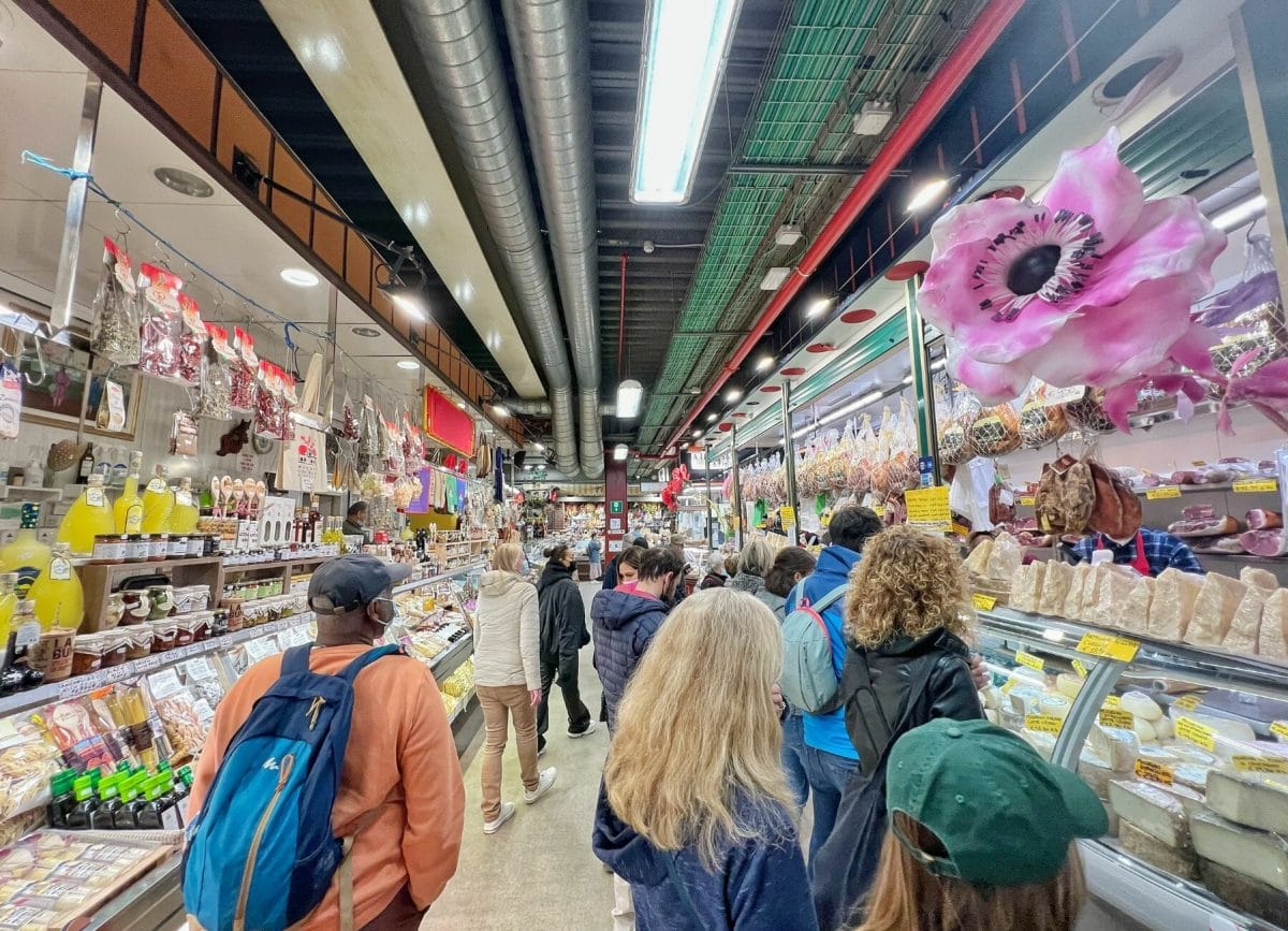 Exploring the Mercato Centrale in Florence on a food tour