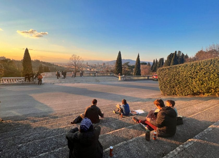 Sunset from the steps of the church of San Miniato