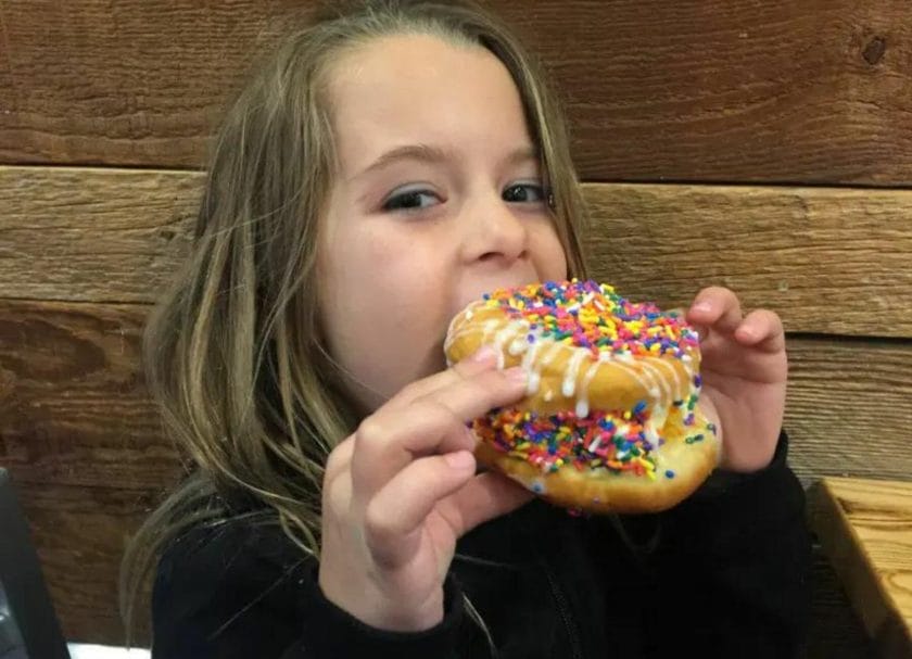 Eating an ice cream sandwich at the Baked Bear in downtown, Things to do in San Diego