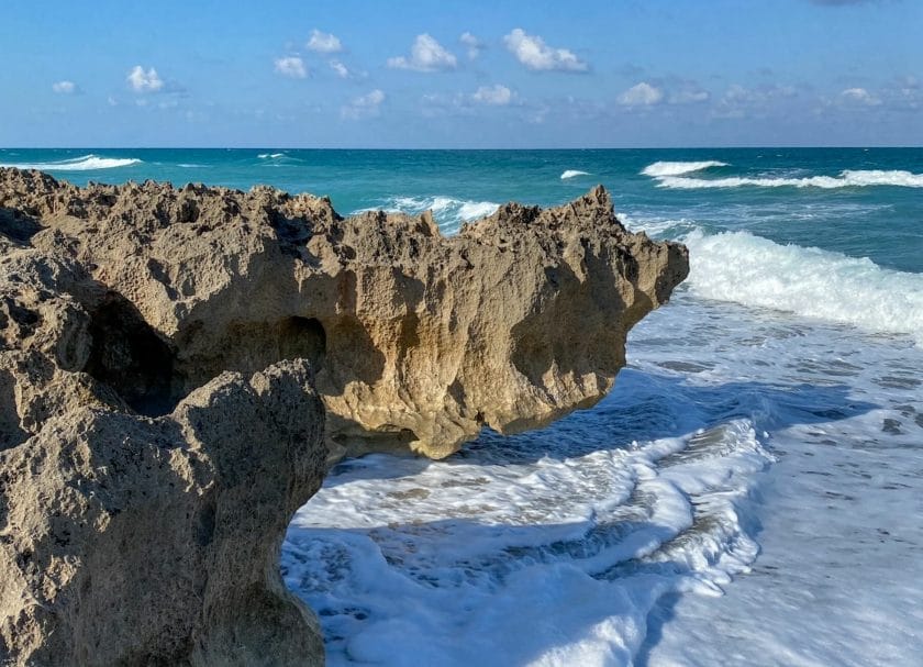 The coastline of Blowing Rocks Preserve, Things to do in Jupiter, Florida