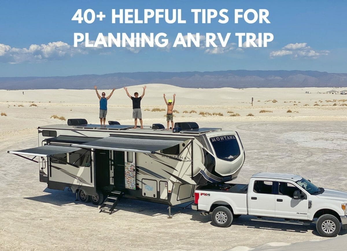 Helpful tips for an RV trip