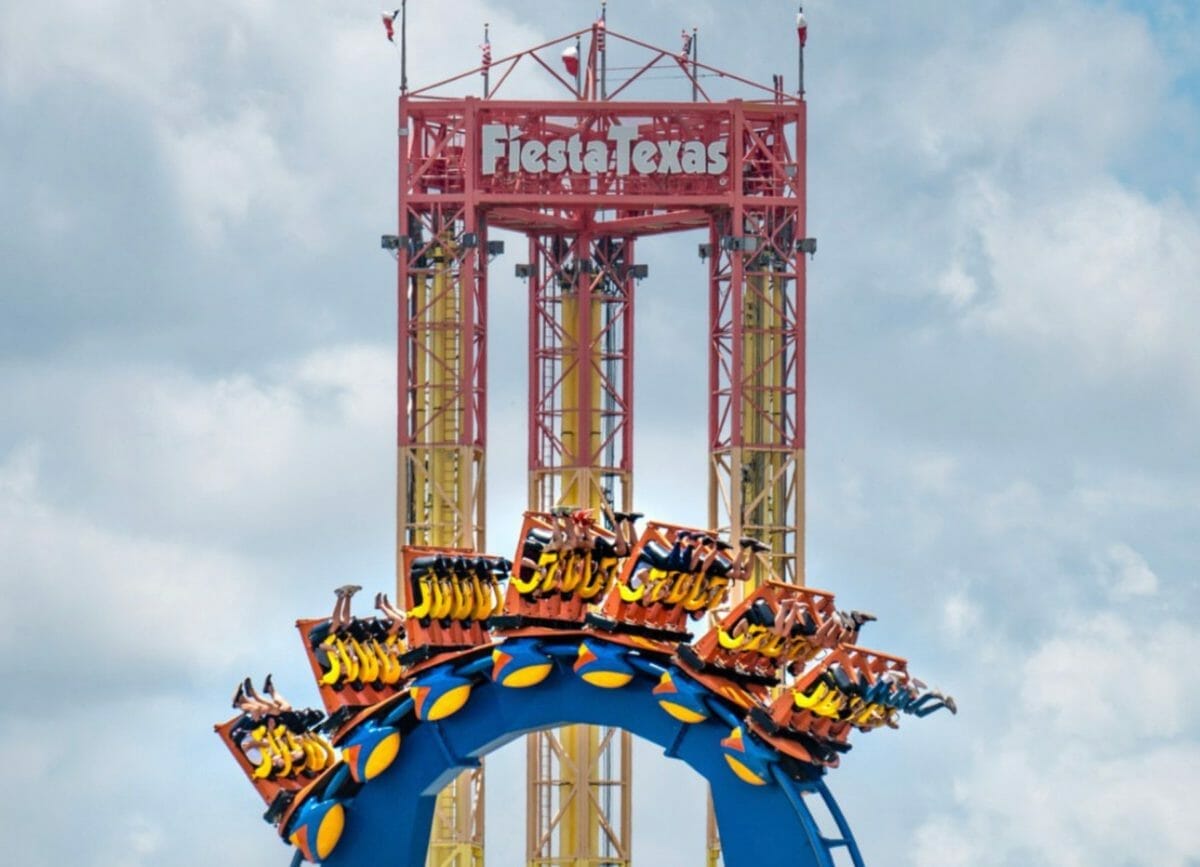 Roller coast ride in Fiesta Texas