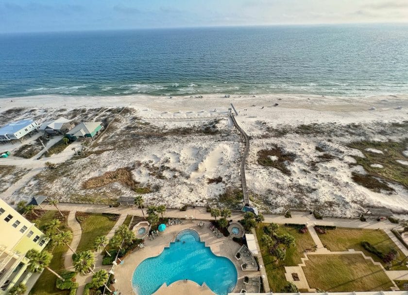 The Beach Club Resort and Spa view from the Penthouse balcony.