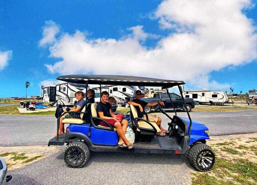 Renting golf carts is a top things to do in South Padre Island