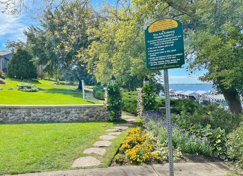 Lake Geneva hiking path around the lake