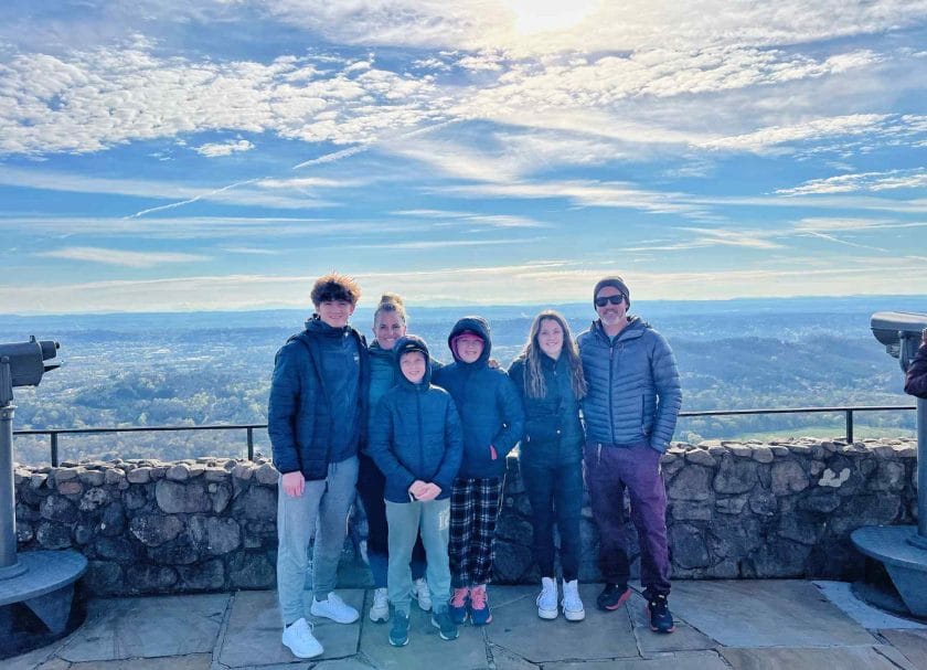 Our family at lookout point at Rock City.