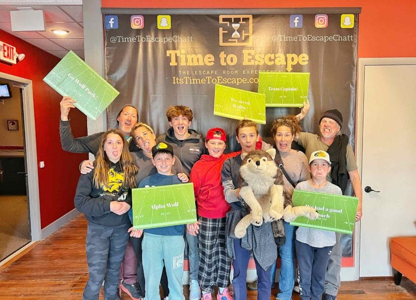 Picture of our group at Time to Escape after we got out of the room.