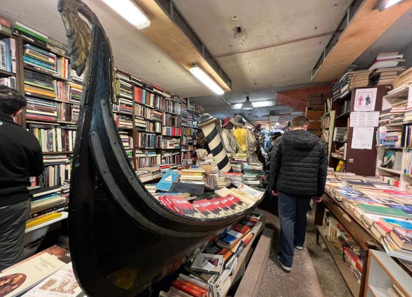 Book store in Venice Italy