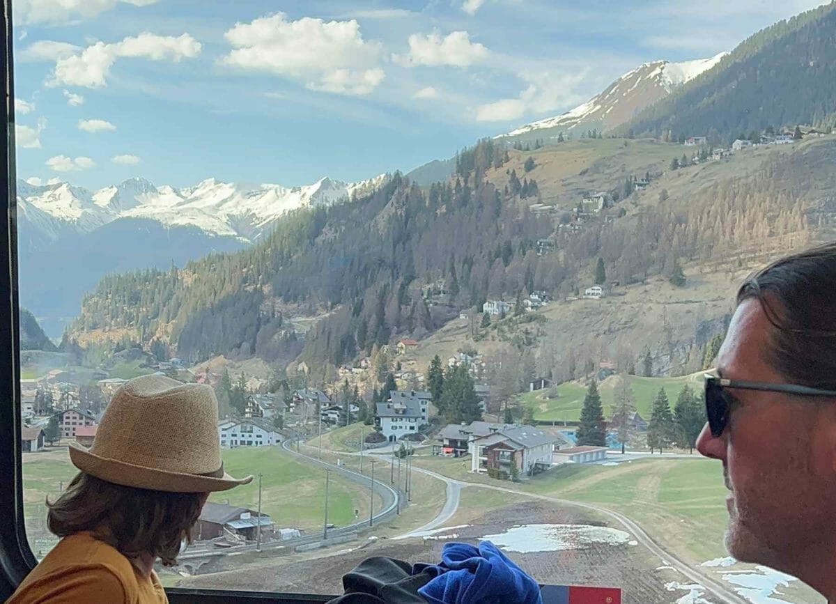 Amazing views from the Bernina Express panoramic train.