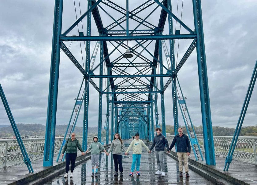 Our family on the walnut street bridge.