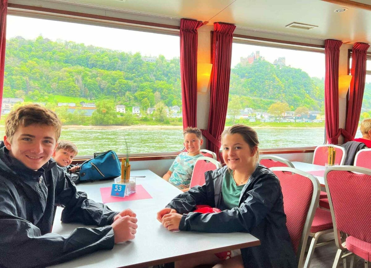 Kids on the river cruise.