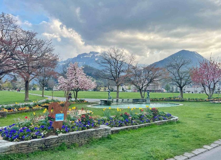 Walking around Interlaken. 