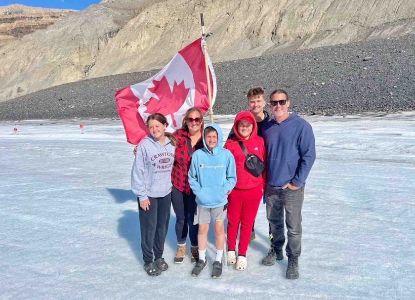 Our family on the Glacier.