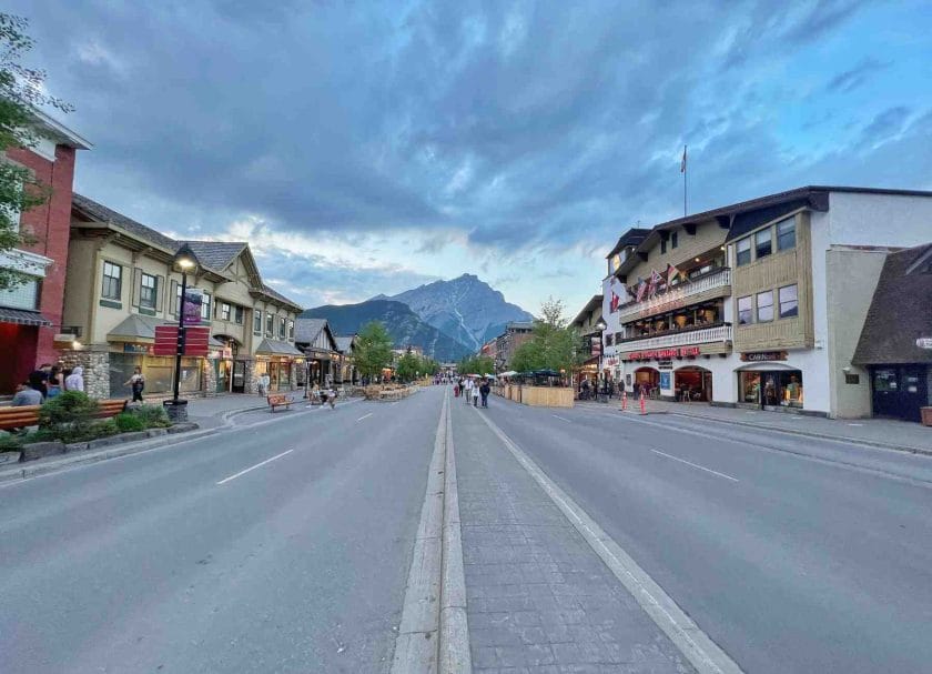 Picture of downtown Banff.