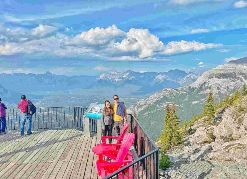 View point along the Sulphur mountain hike at the top of the Banff Gondola