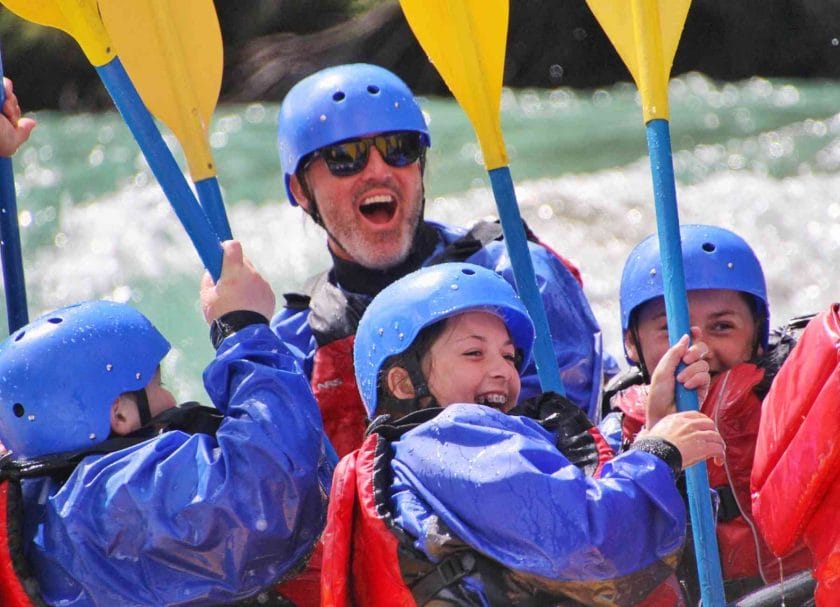 Having fun on the river with Chinook Rafting